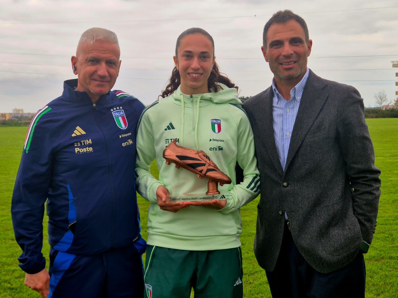 Giulia Galli premiata con lo scarpino di bronzo FIFA: terza miglior marcatrice dell’ultimo Mondiale Under 17