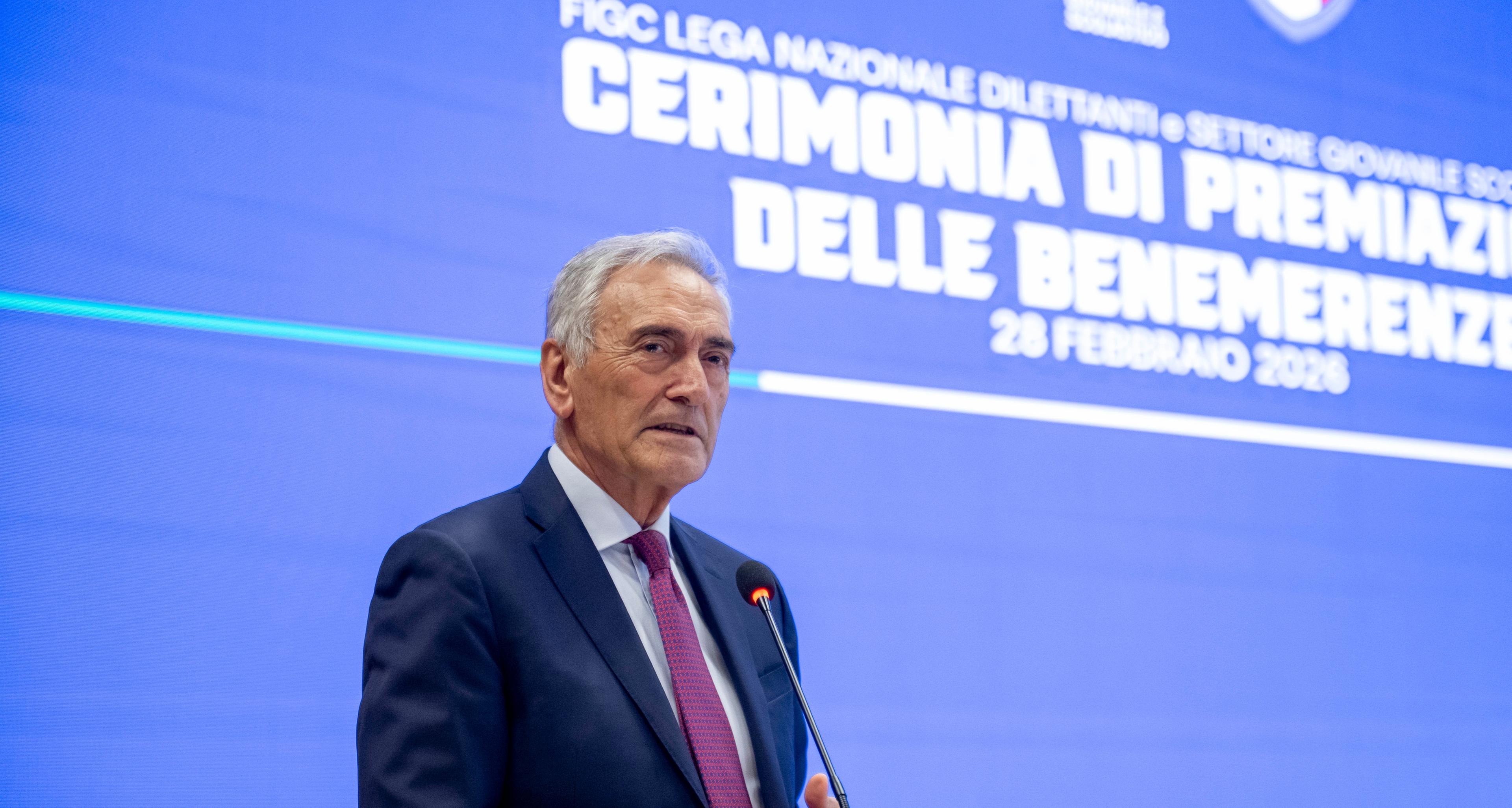 Benemerenze 2026, premiata l’attività giovanile e dilettantistica. Gravina: “Siete l’anima del sistema”