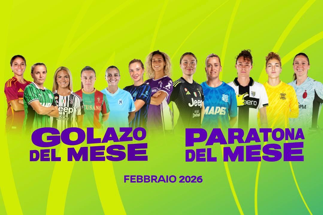 Vota il gol e la parata del mese di febbraio sui canali social della Serie A Women