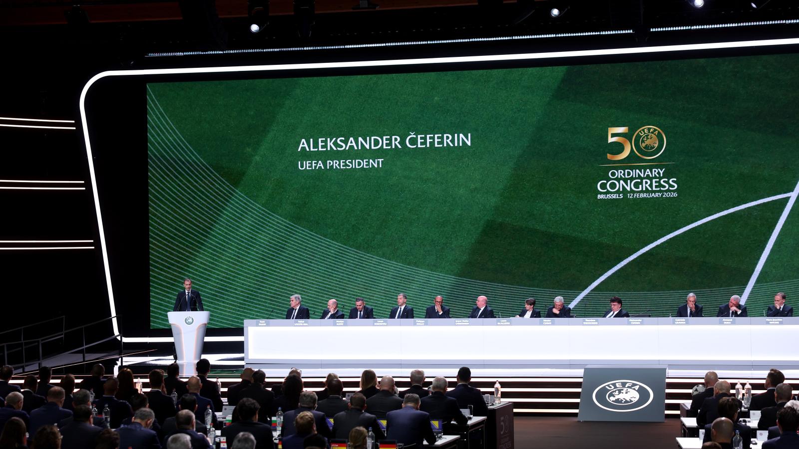 Brussels, 50th UEFA Ordinary Congress: 2024/25 financial report approved