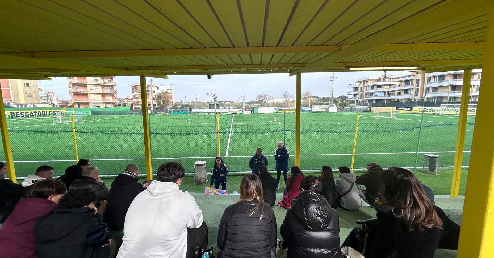 Genitori+ scende in campo a Ostia dopo una gara di Under 13 Elite