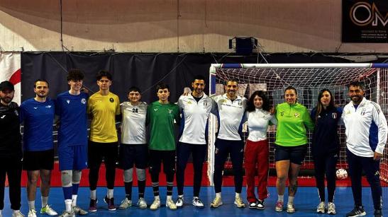 L’allenatore dei portieri della Nazionale maschile U19 Miarelli al CST di Genzano