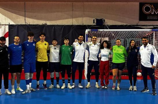 L’allenatore dei portieri della Nazionale maschile U19 Miarelli al CST di Genzano