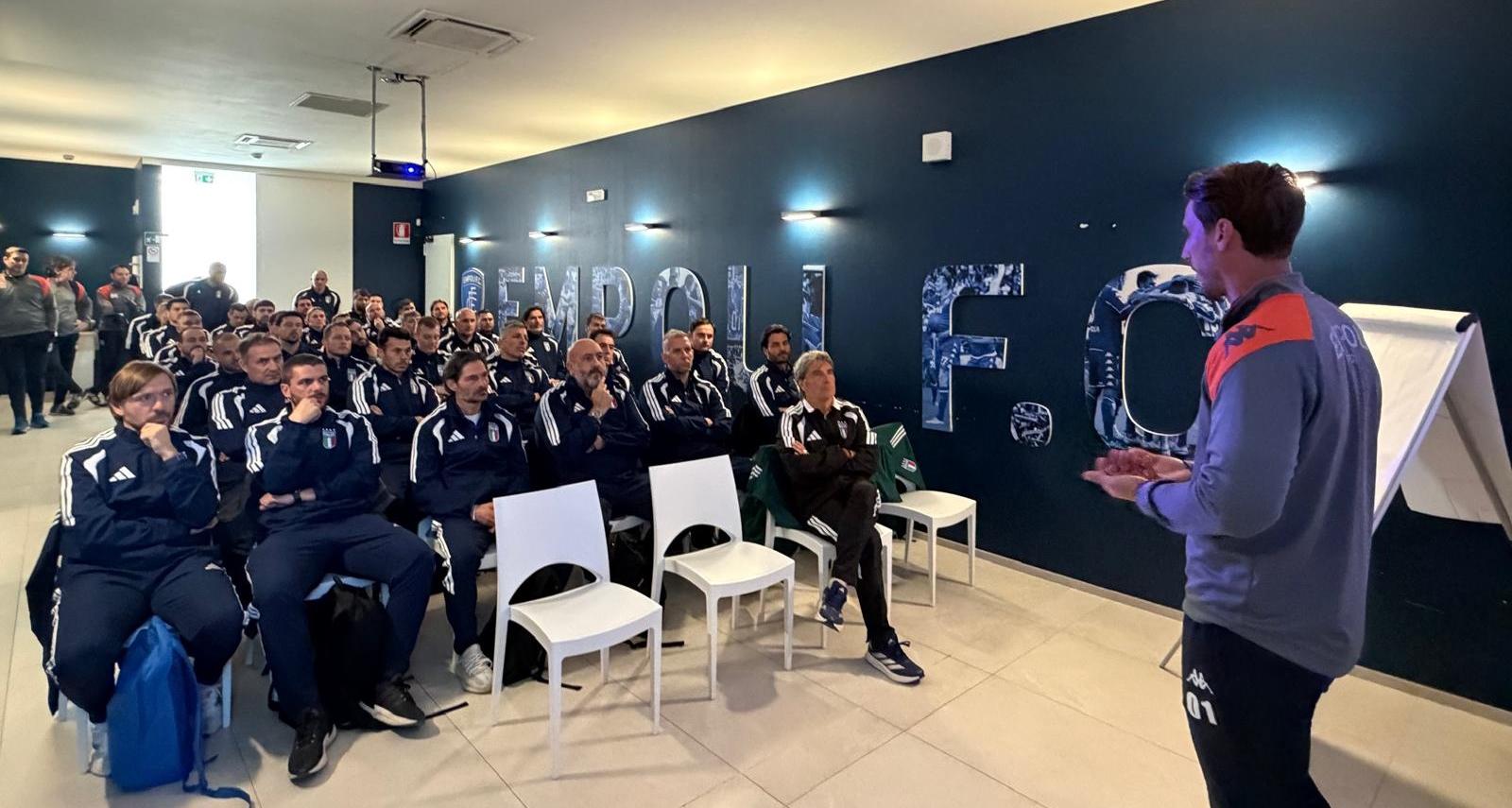 Gli allievi del corso UEFA A all’Empoli: una giornata di stage con la squadra Primavera