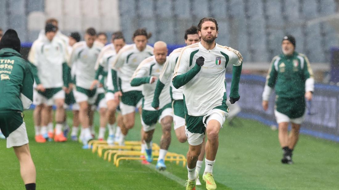Play-off mondiali: a Bergamo la rifinitura degli Azzurri alla vigilia del match con l'Irlanda del Nord