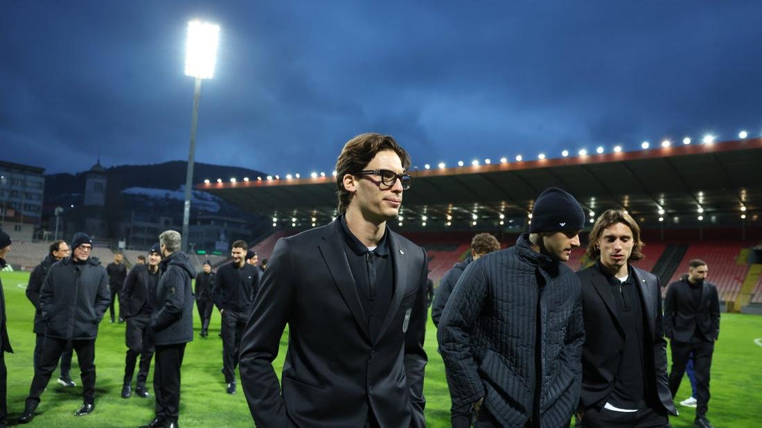 Il Walk around della Nazionale allo stadio Bilino Polje di Zenica