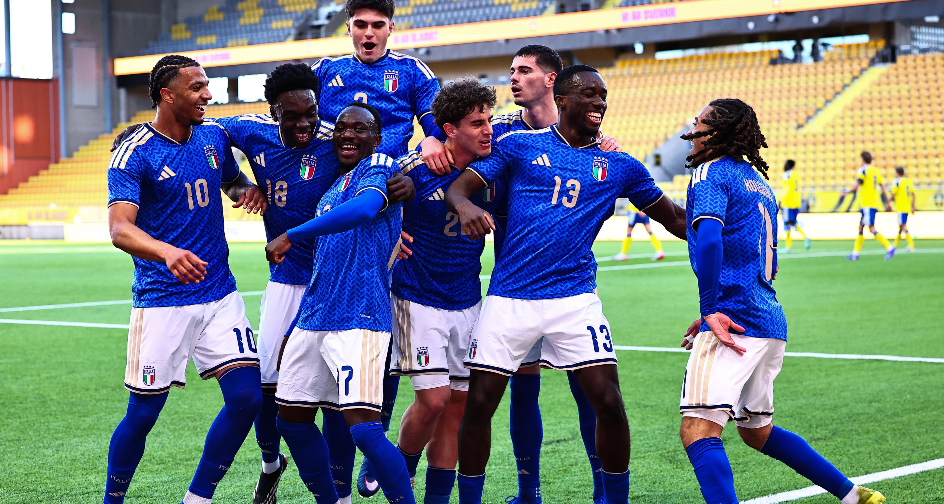 Gli Azzurrini vincono ancora: 4-0 alla Svezia. Baldini: “Il calcio premia chi ci mette il cuore”