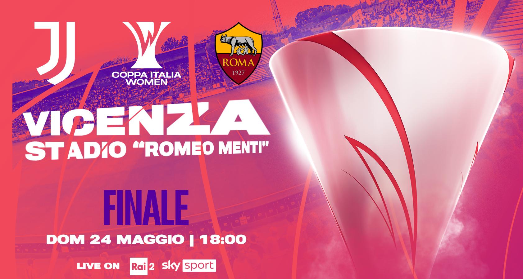 Coppa Italia Women, la finale tra Juventus e Roma si giocherà a Vicenza: appuntamento domenica 24 maggio alle 18