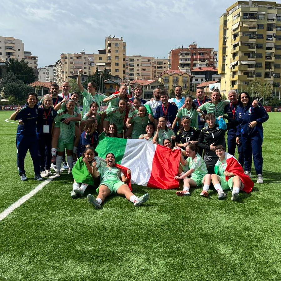 Italy run riot, making it 4–1 against Wales and securing their second win of the UEFA Development Tournament in Tirana.
