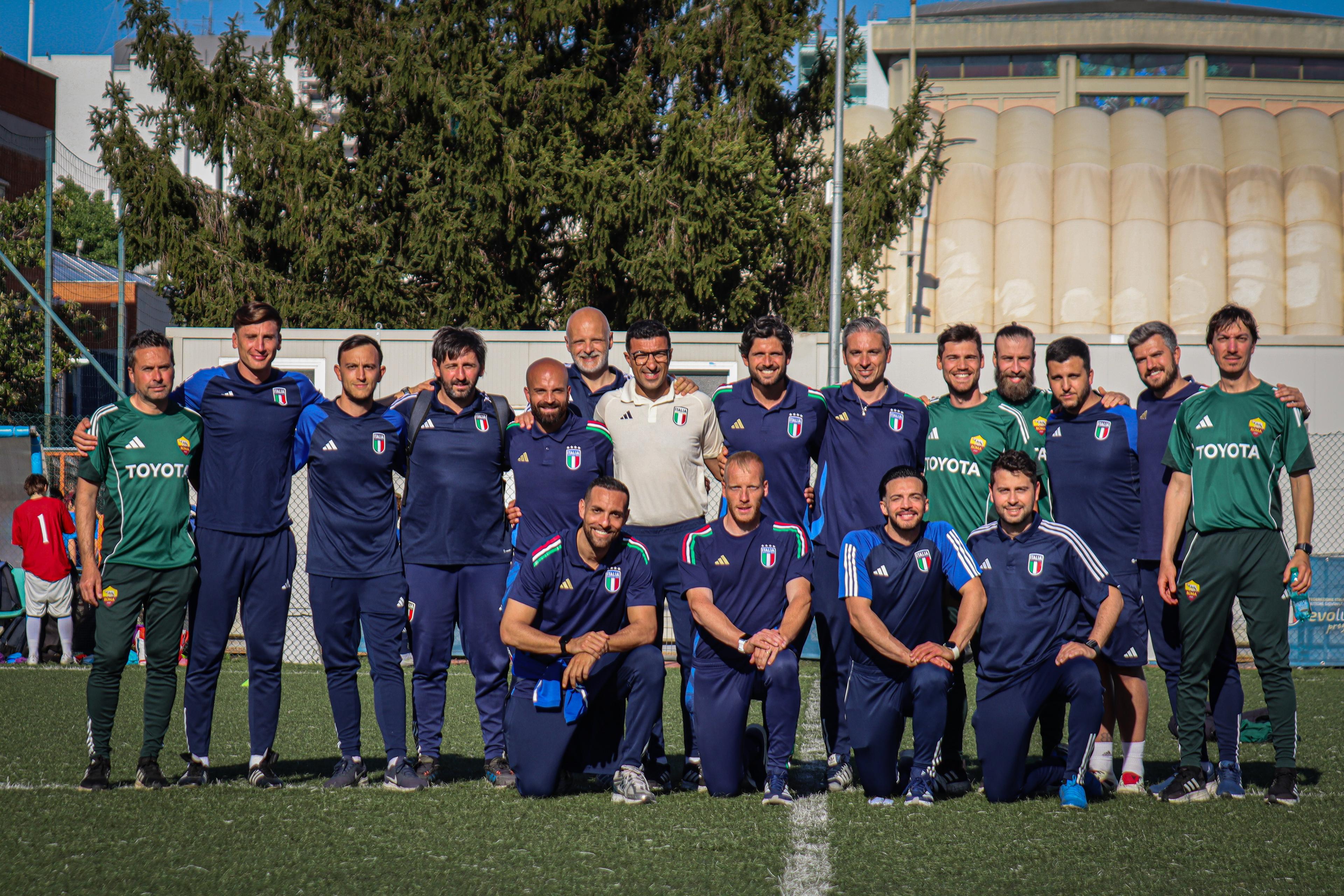 Lo staff Figc e As Roma a fine attività