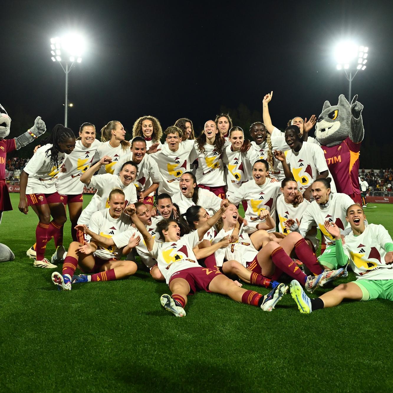 Roma, è festa-Scudetto! 3° Tricolore per le giallorosse. Sassuolo salvo, Juventus quasi in Champions