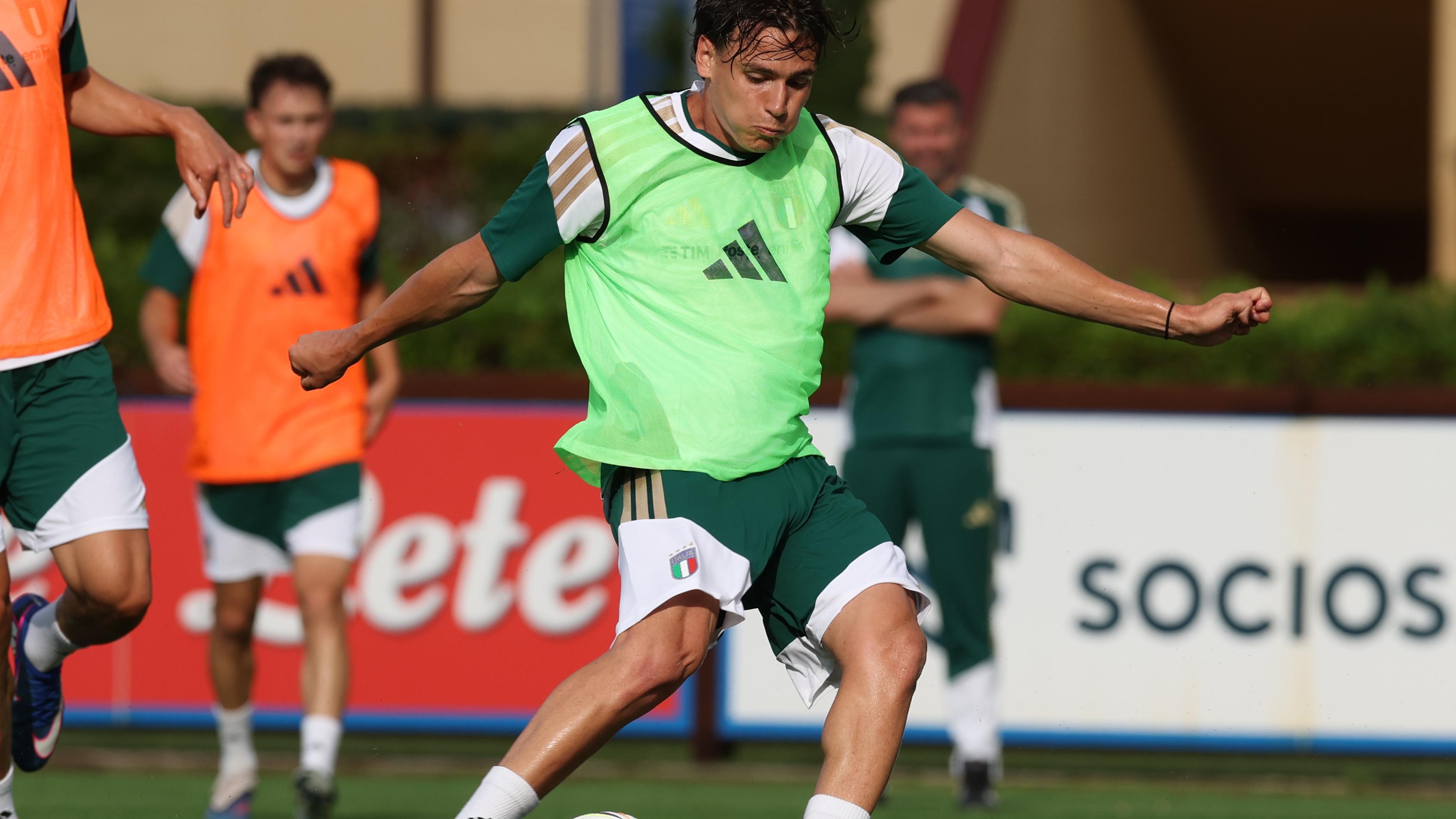 Baldini takes charge of his first training session as interim head coach