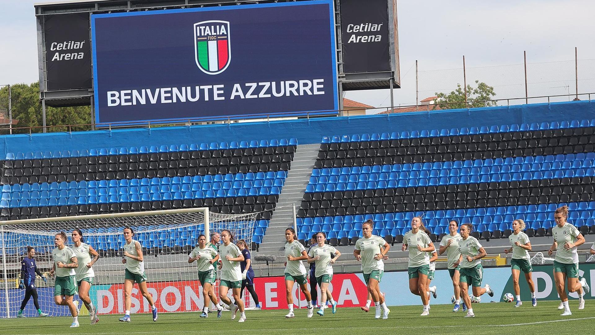 The Azzurre are in Pisa and ready to face Serbia in the penultimate stop on the road to the World Cup. Soncin: “On the pitch with intensity and aggression.”