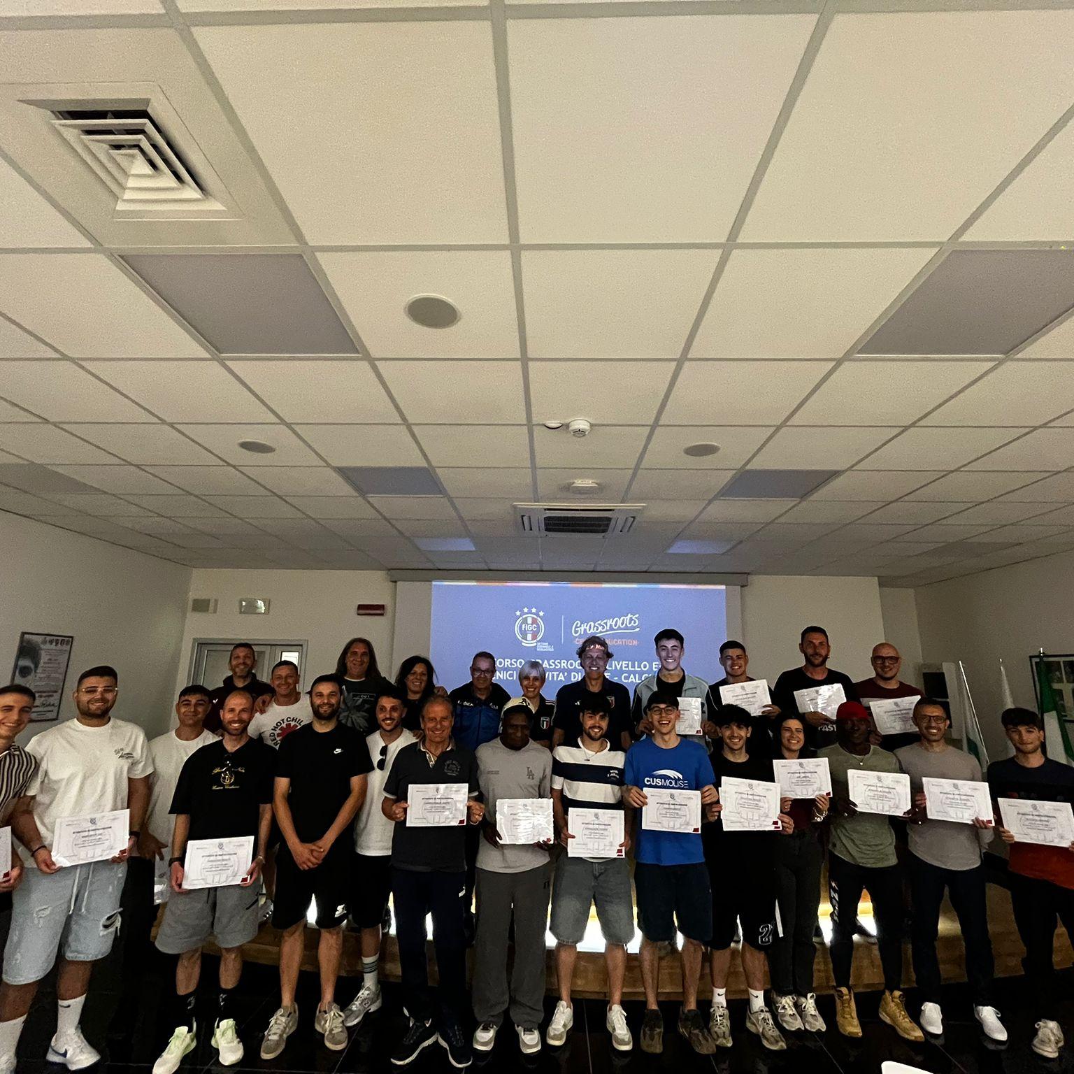 Concluso il Corso Informativo Grassroots Level E organizzato dal Coordinamento Regionale FIGC SGS Molise