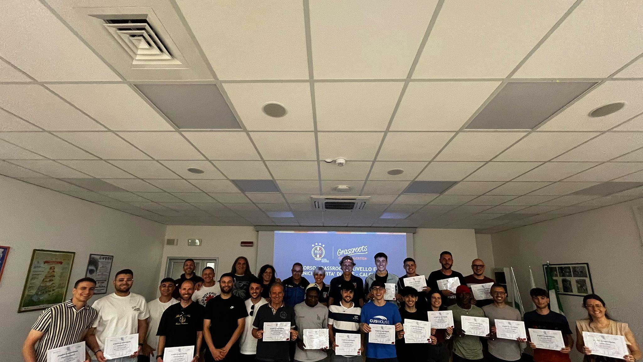 Concluso il Corso Informativo Grassroots Level E organizzato dal Coordinamento Regionale FIGC SGS Molise