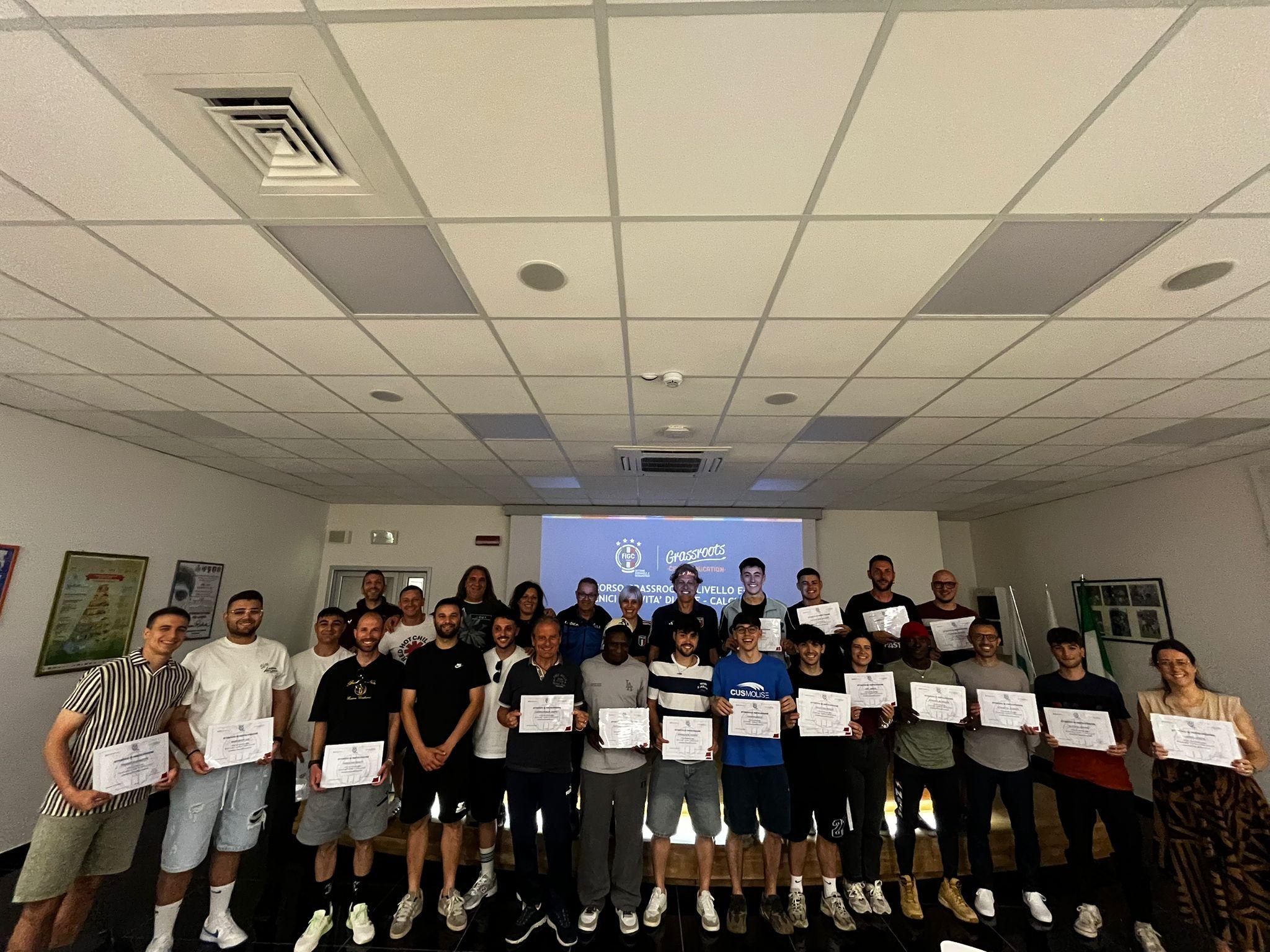 Concluso il Corso Informativo Grassroots Level E organizzato dal Coordinamento Regionale FIGC SGS Molise