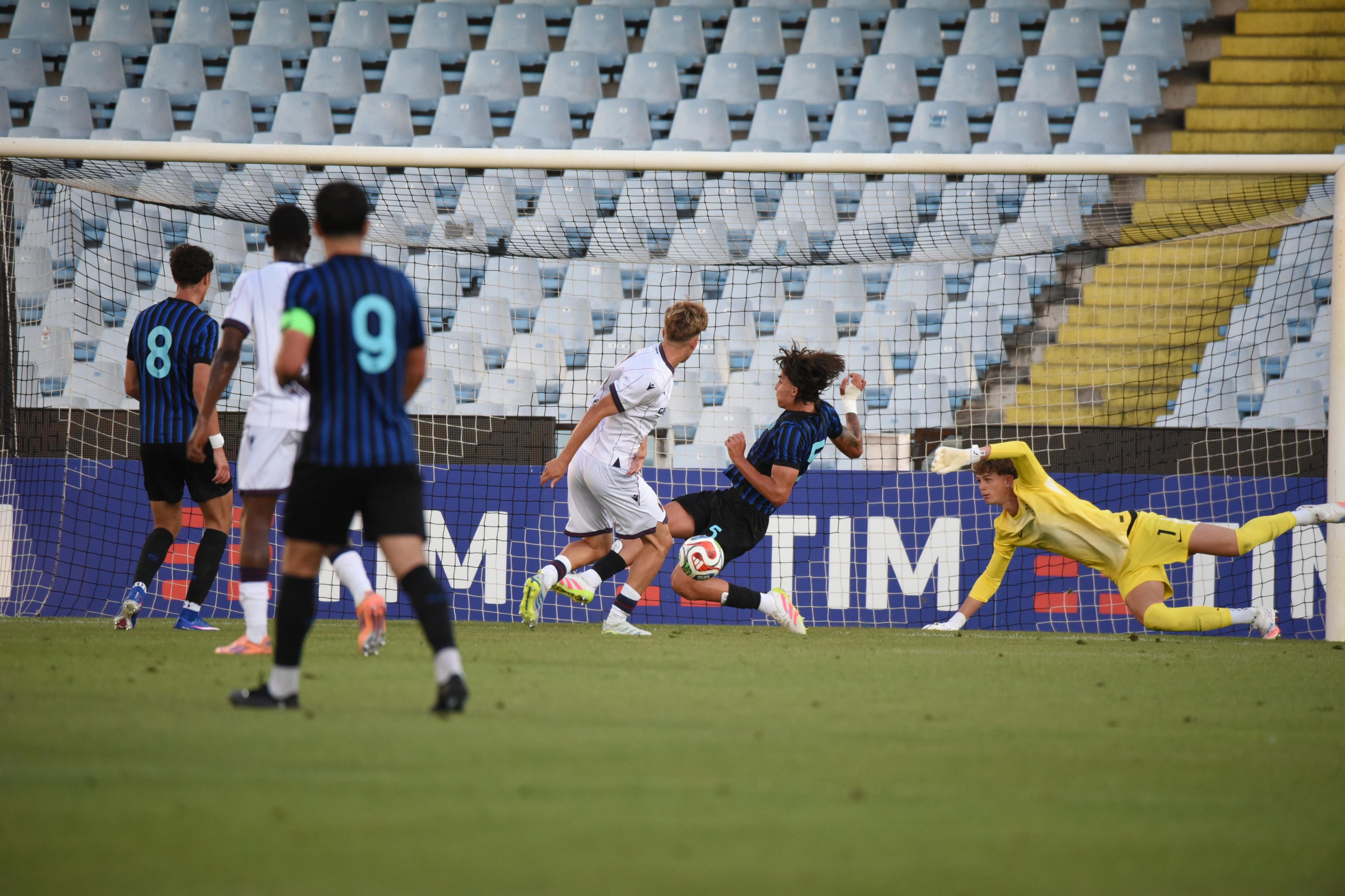 Cristian Breda (Inter U18) e Luca Lo Monaco (Bologna U18)