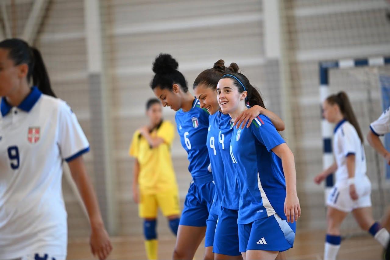 Futsal Week, l’Italia domina la Serbia all’esordio: netto 19-1. Salvatore: “Felice per il debutto delle giovani”