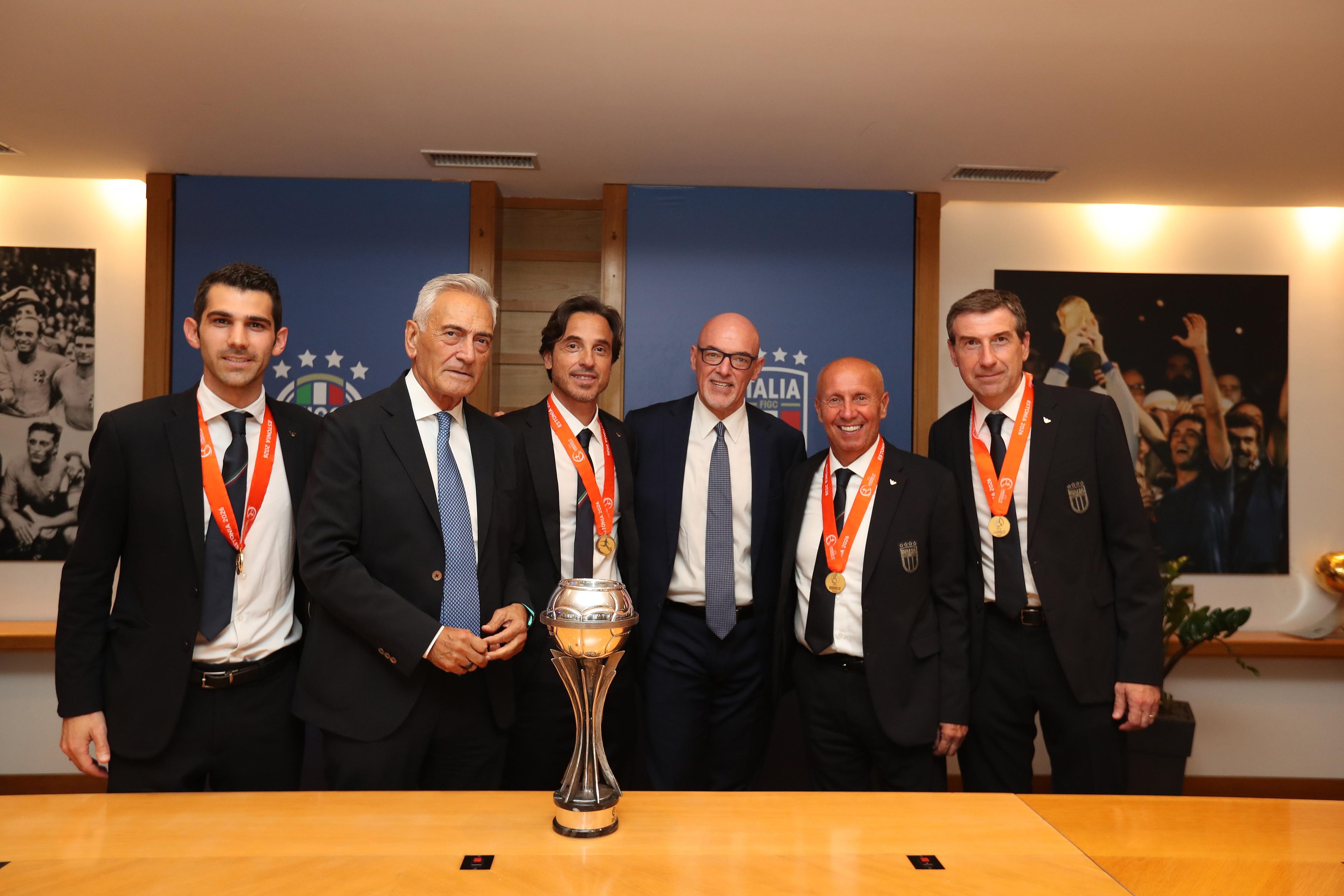 Filippo Corti, Gabriele Gravina, Daniele Franceschini, Marco Brunelli, Maurizio Viscidi e Marco Scarpa