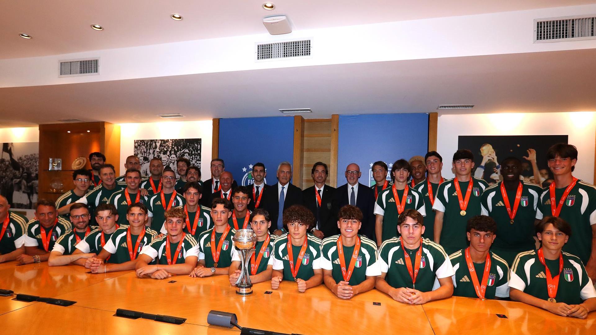 From the FIGC to the Senate: A Day to Remember for the European Champion Under-17s