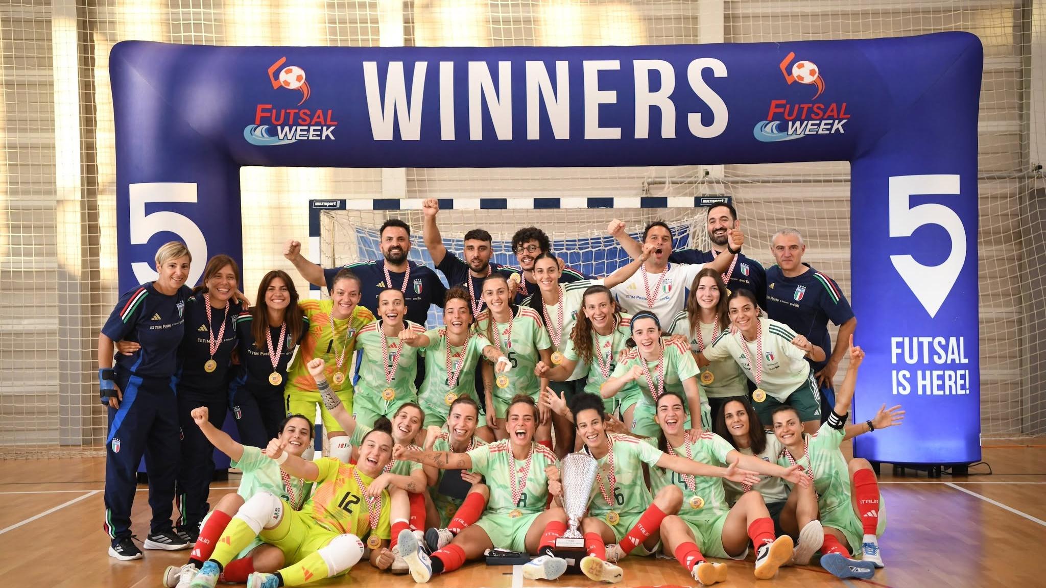 Futsal Week, l’Italia trionfa al torneo di Porec: 3-1 alla Croazia in finale