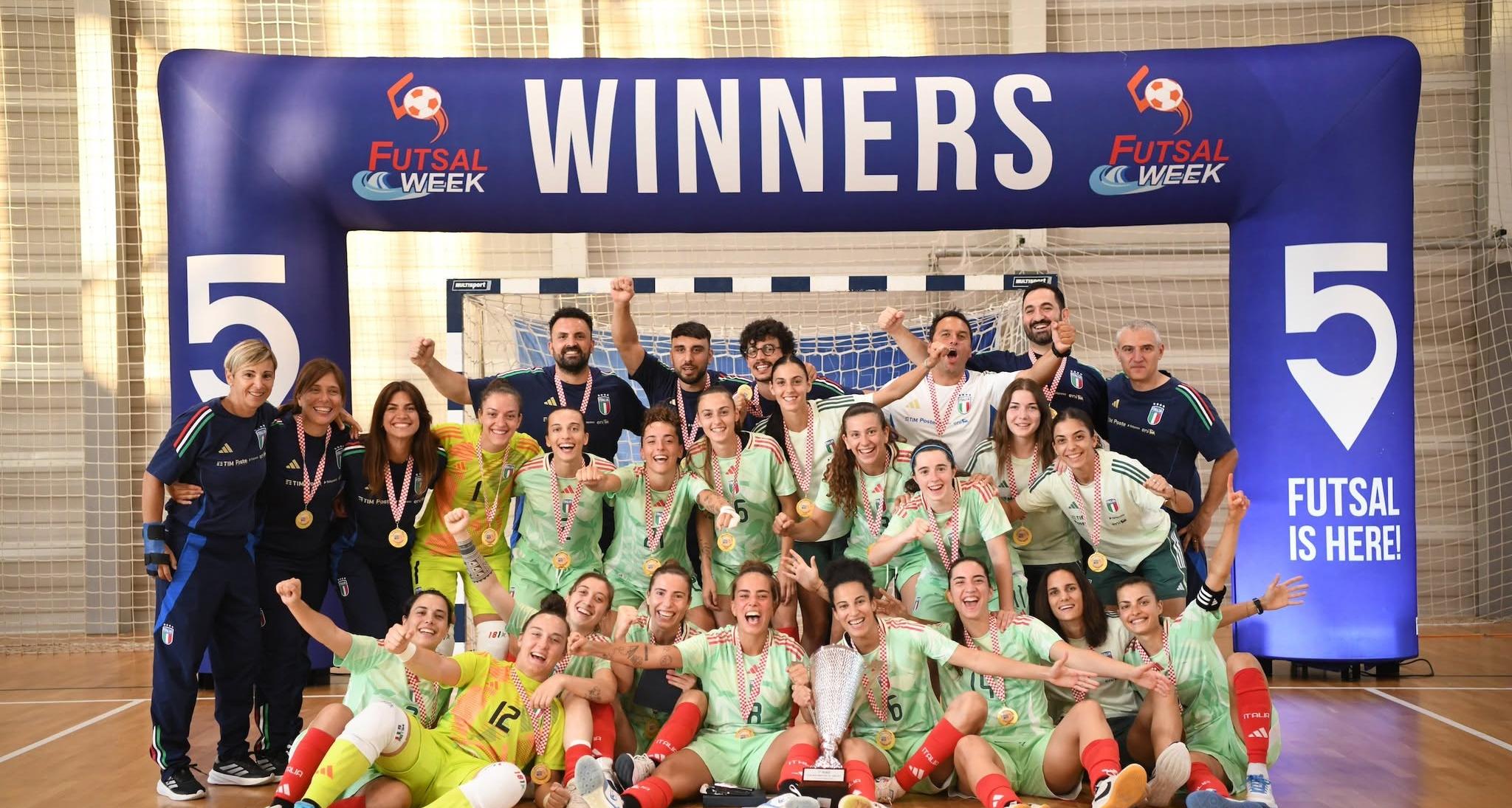 Futsal Week, l’Italia trionfa al torneo di Porec: 3-1 alla Croazia in finale