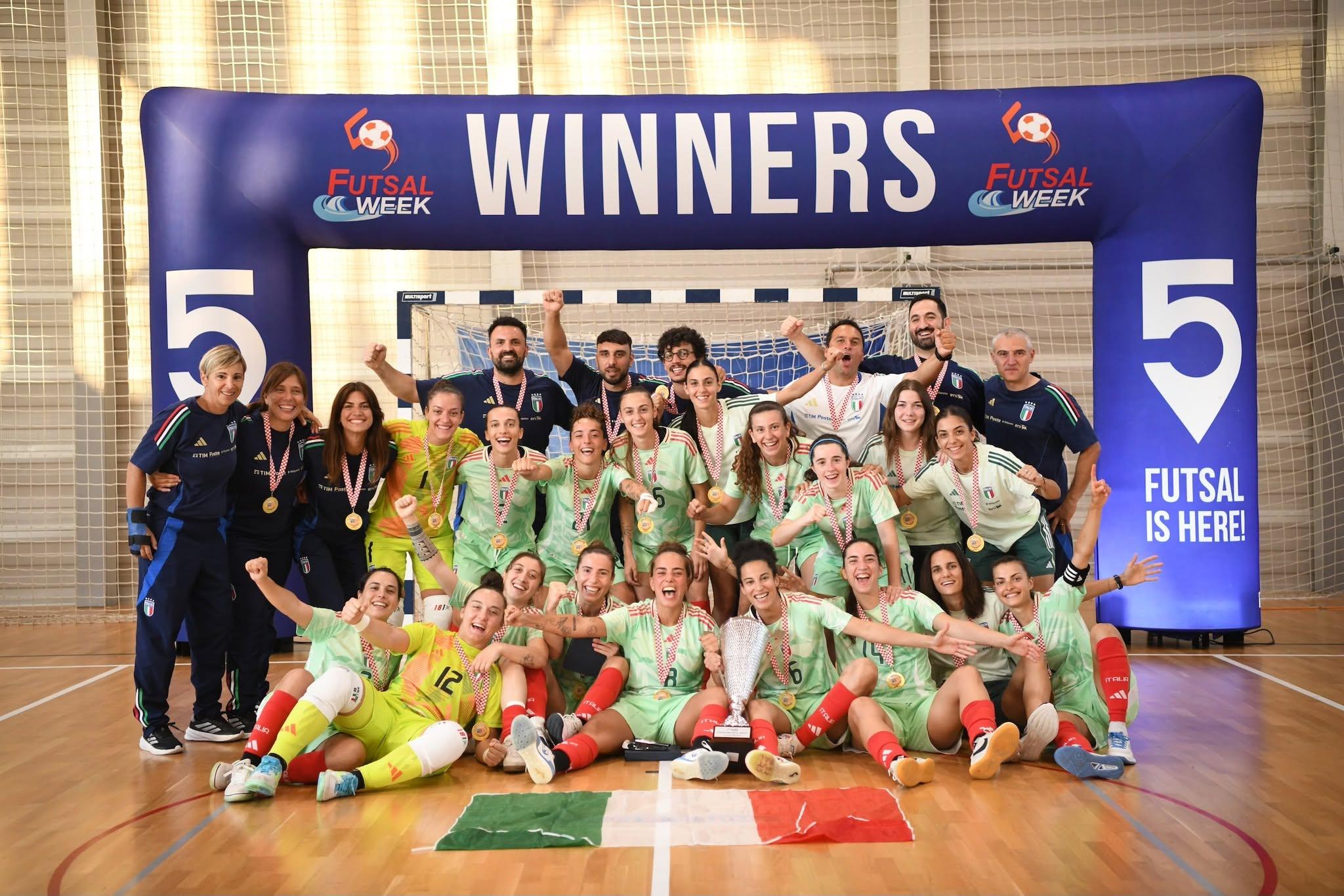 Futsal Week, l’Italia trionfa al torneo di Porec: 3-1 alla Croazia in finale