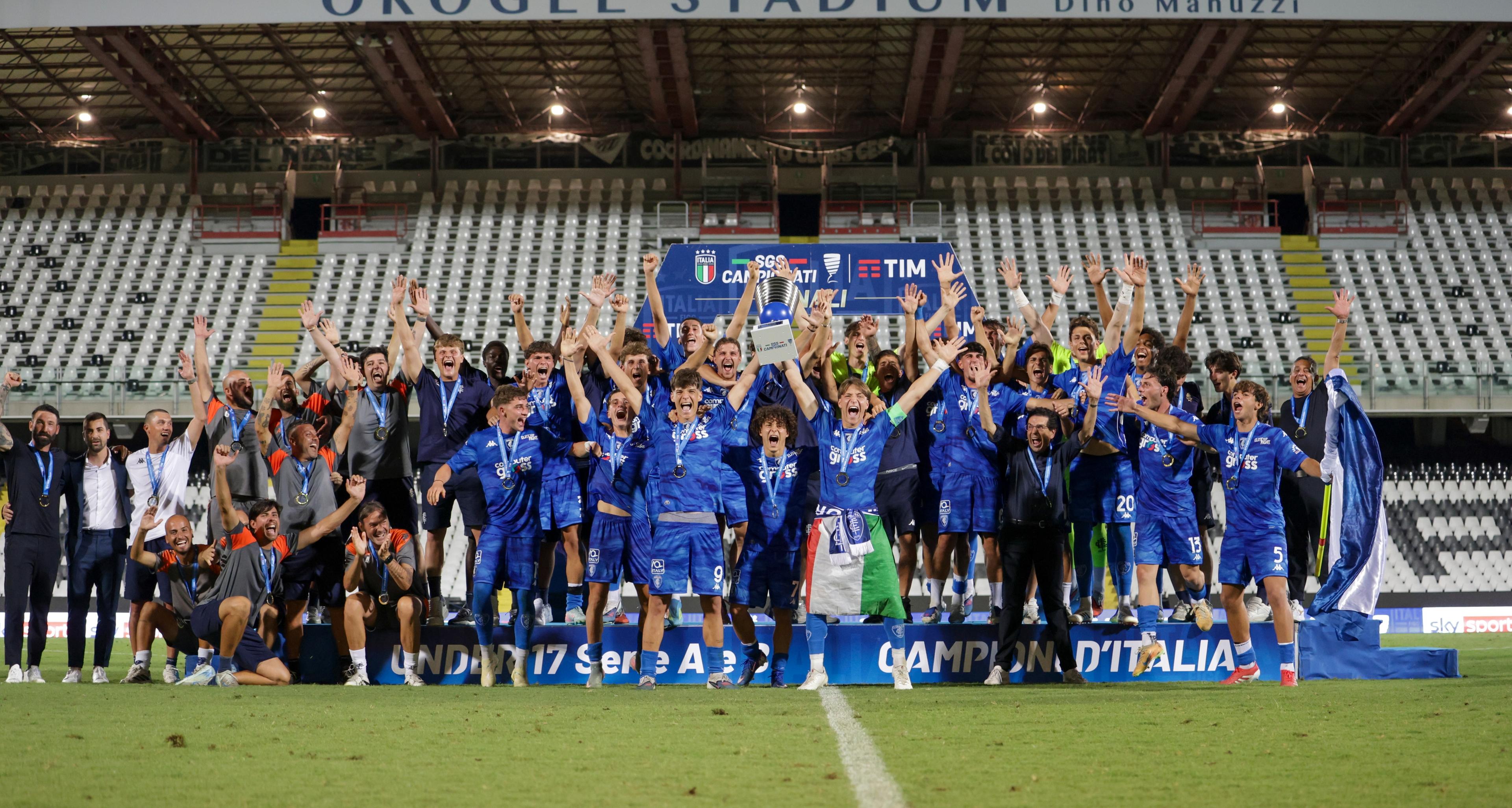 Un super Empoli cala il poker e conquista il titolo Under 17 Serie A e B: lo Scudetto arriva in Toscana