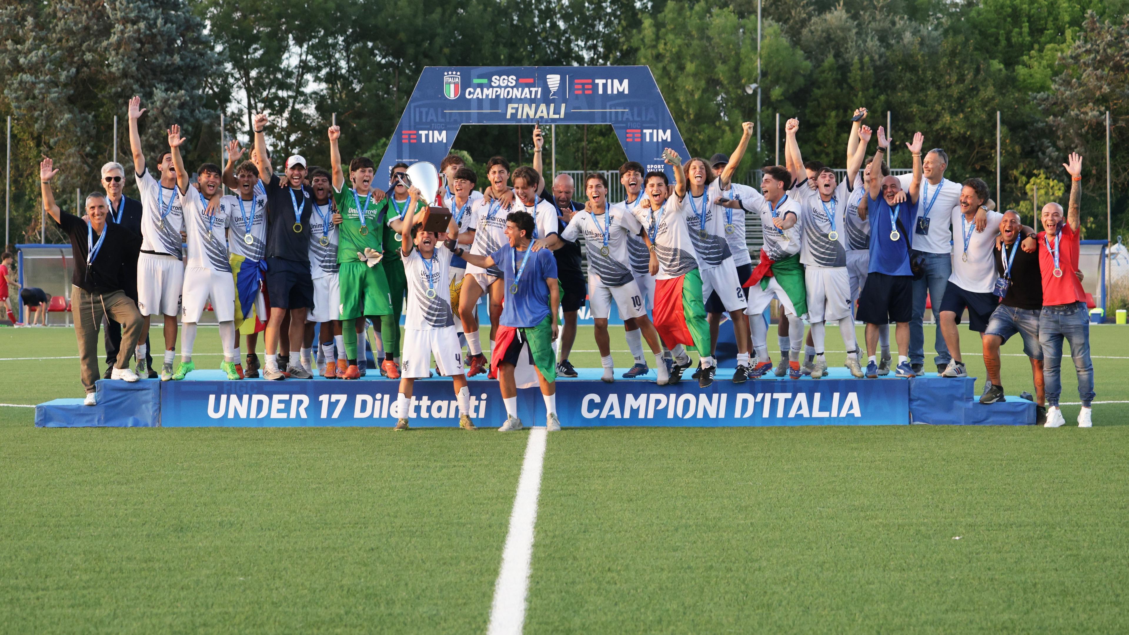 Under 17 Dilettanti, a Bellaria sorride il Grifone: la squadra romana si laurea campione d’Italia