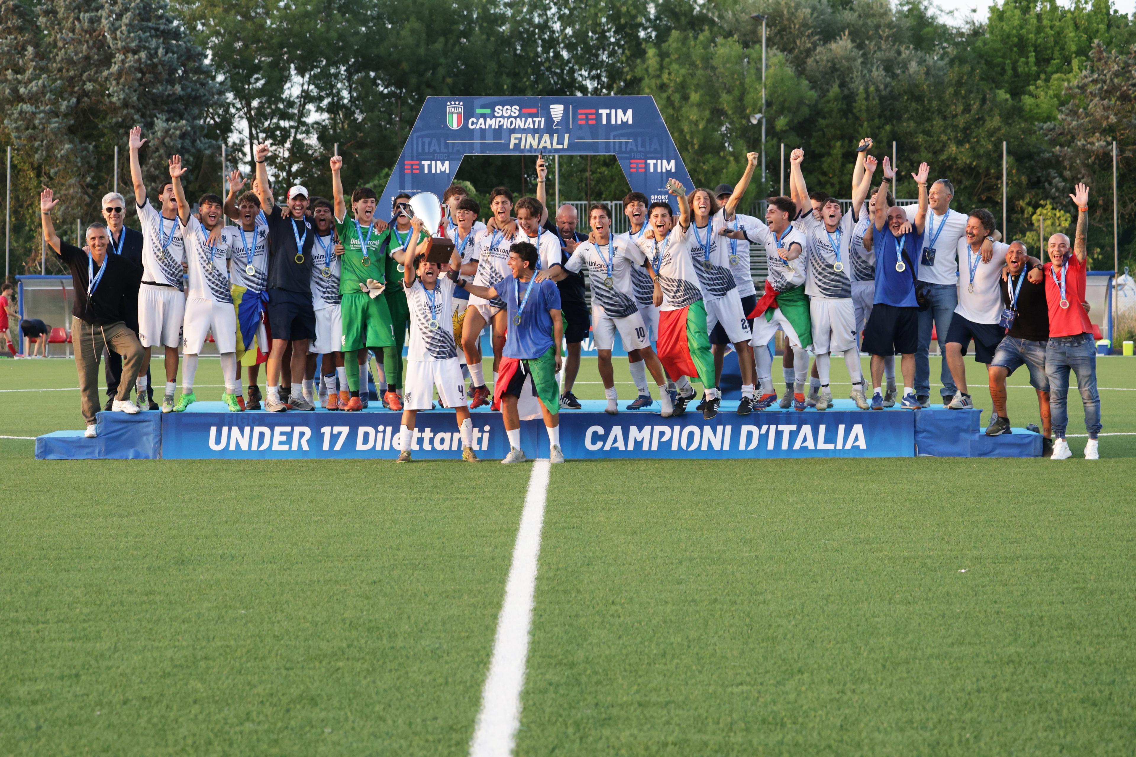 Under 17 Dilettanti, a Bellaria sorride il Grifone: la squadra romana si laurea campione d’Italia