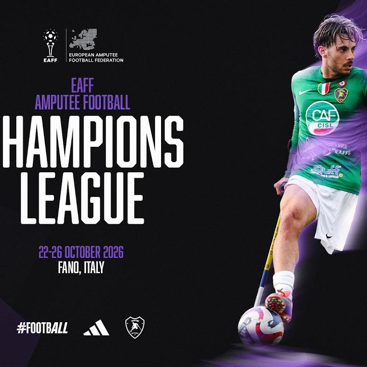 Calcio Amputati: la Champions League sarà in Italia! Si disputerà a Fano dal 22 al 26 ottobre