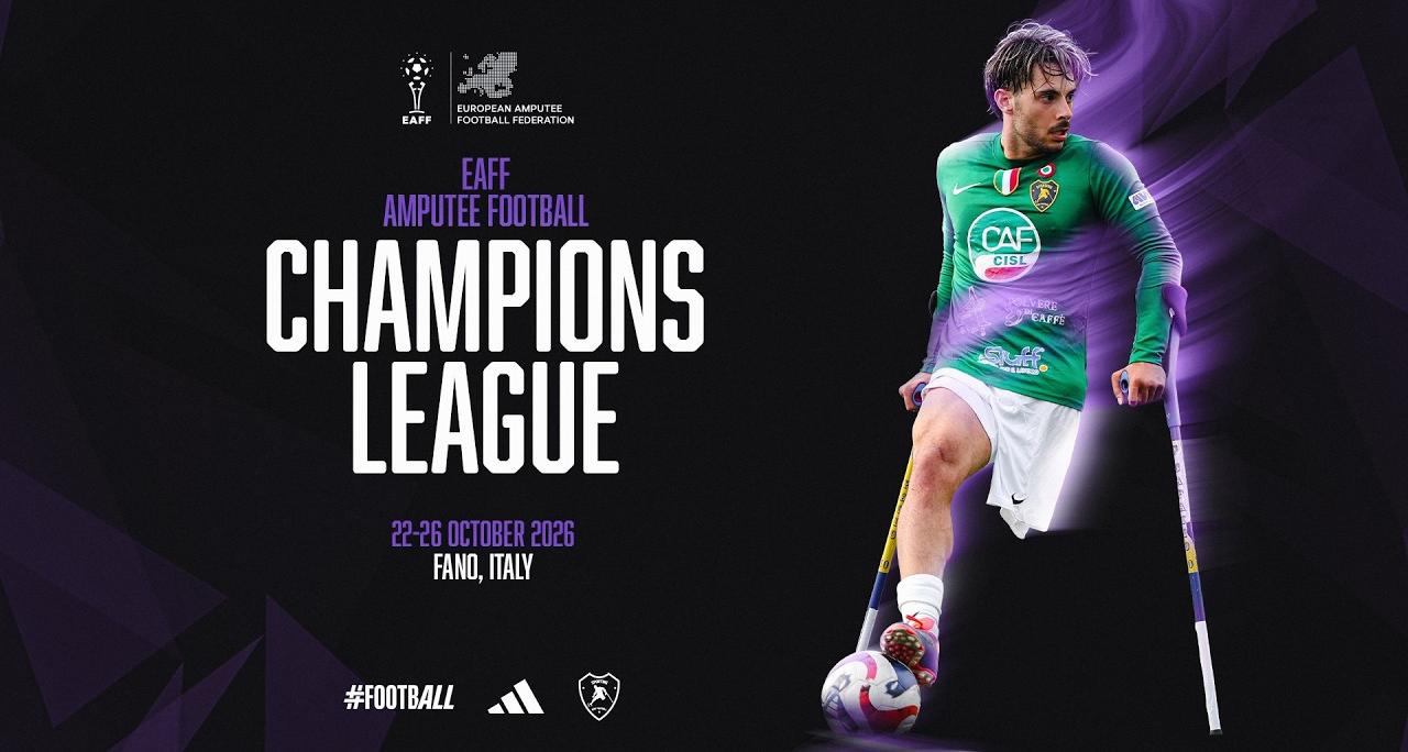 Calcio Amputati: la Champions League sarà in Italia! Si disputerà a Fano dal 22 al 26 ottobre