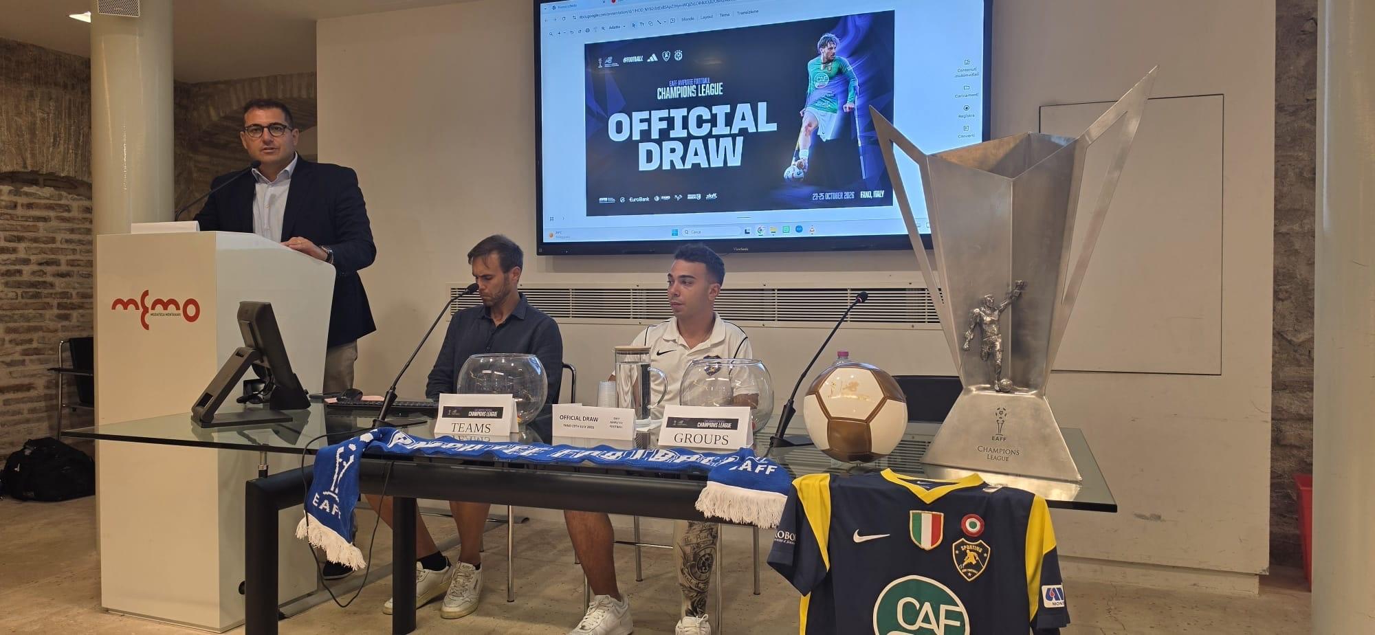 Champions League di Calcio Amputati: sorteggiati i gironi della 'Final 6' in programma a Fano a fine ottobre