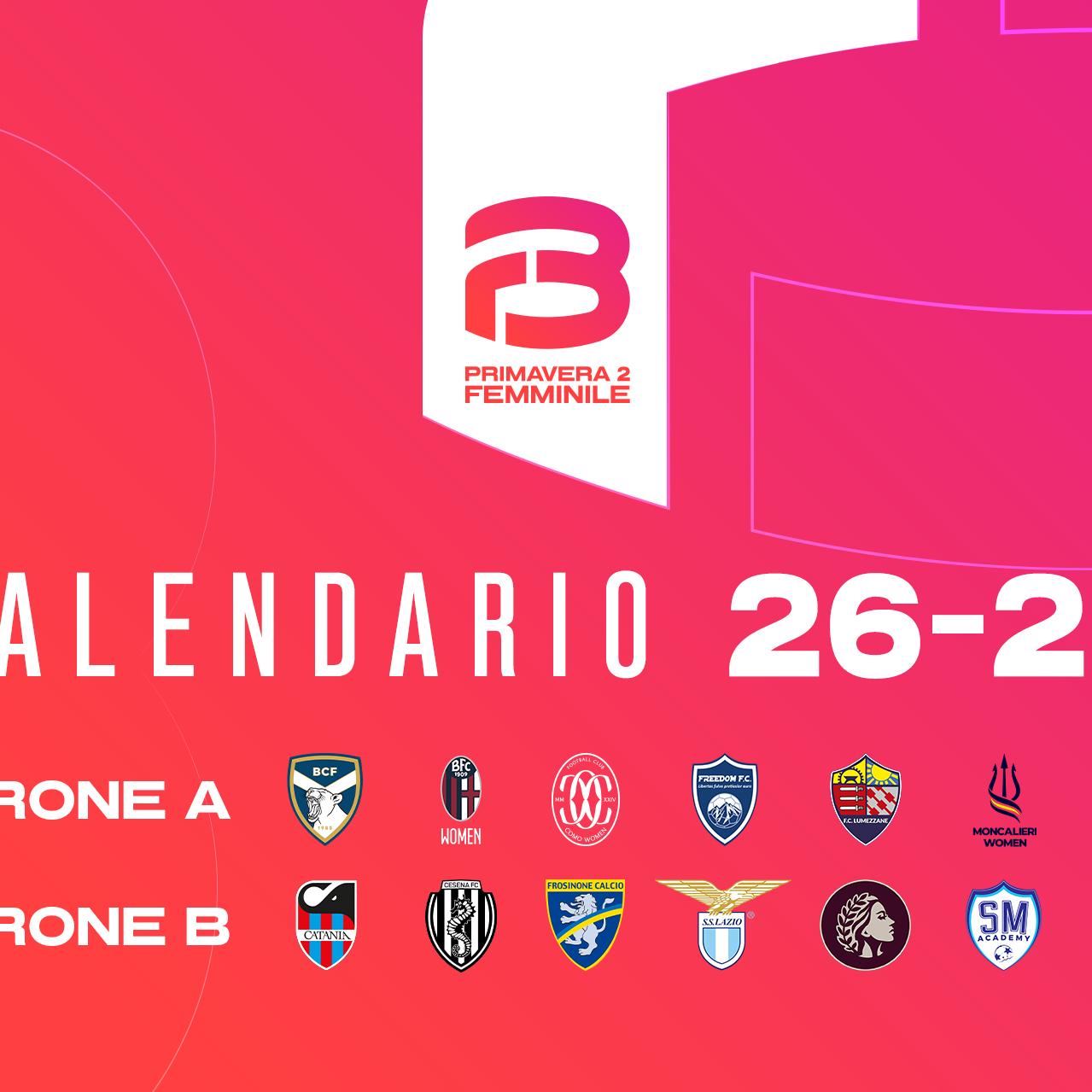 Il calendario del campionato Primavera 2. Quattordici squadre al via, una promozione per ogni girone da sette. Calcio d’inizio il 19 settembre