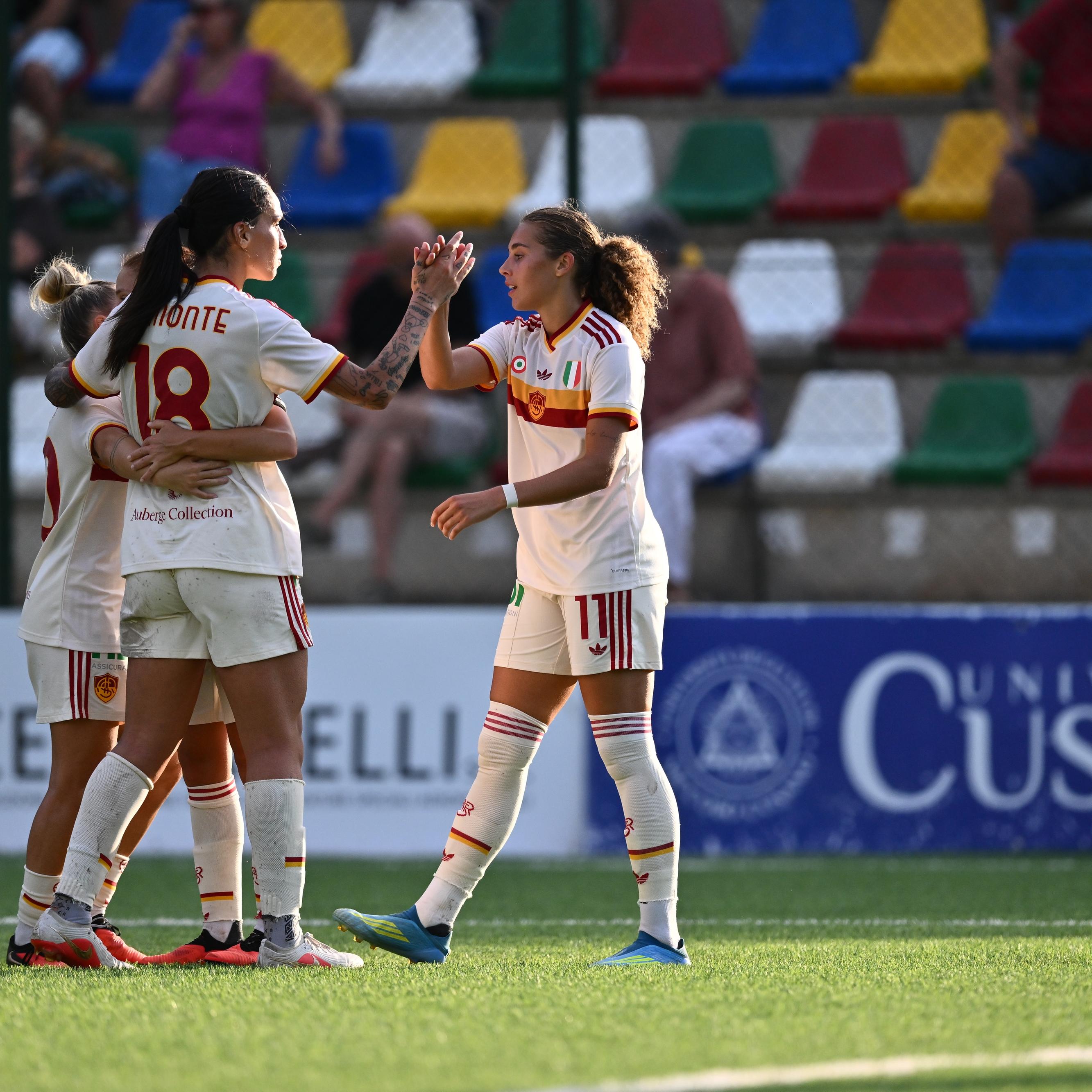 Roma, esordio vincente nel segno di Pilgrim: 2-0 alla Ternana. Milan-Como Women finisce 1-1