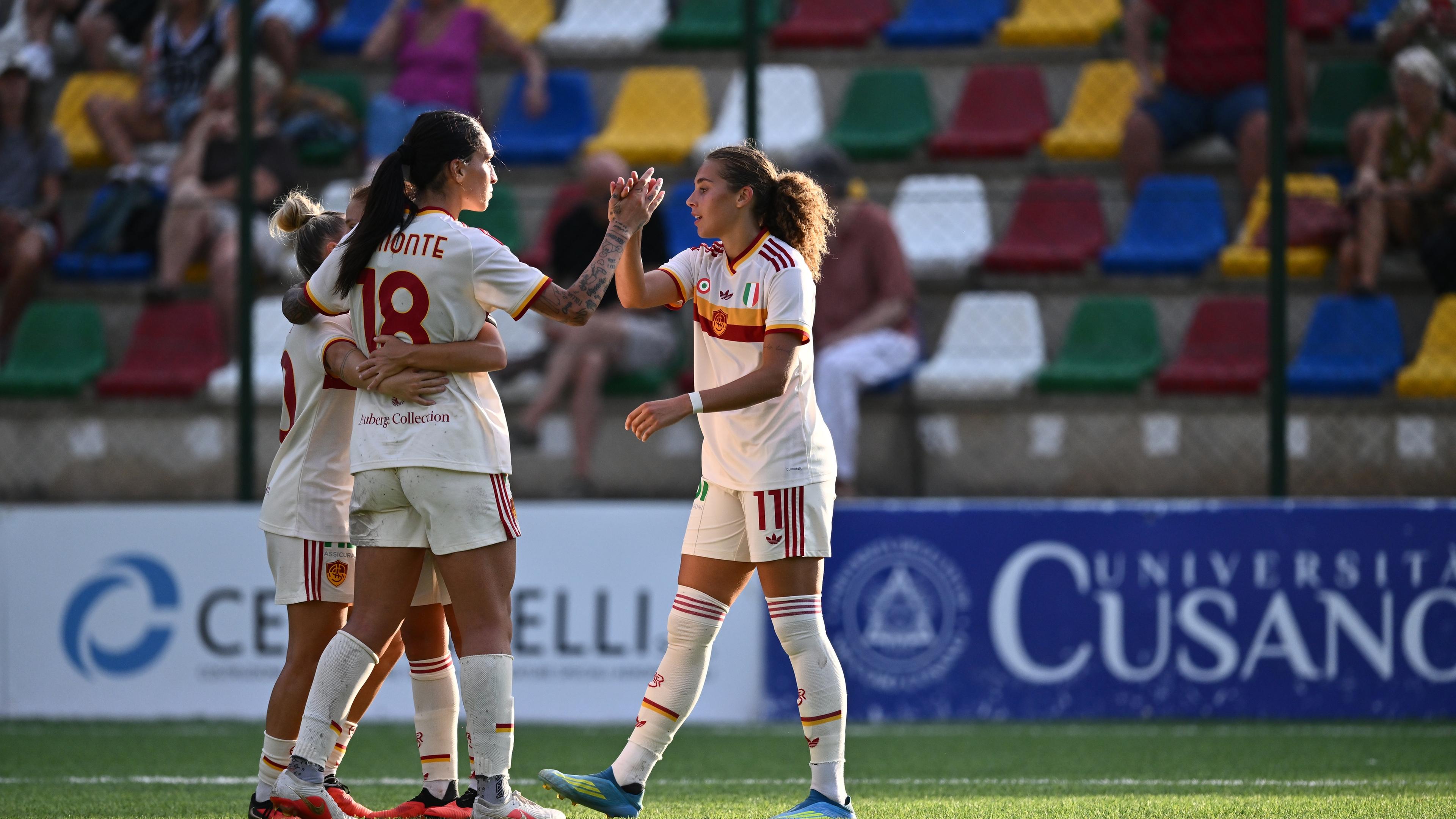 Roma, esordio vincente nel segno di Pilgrim: 2-0 alla Ternana. Milan-Como Women finisce 1-1