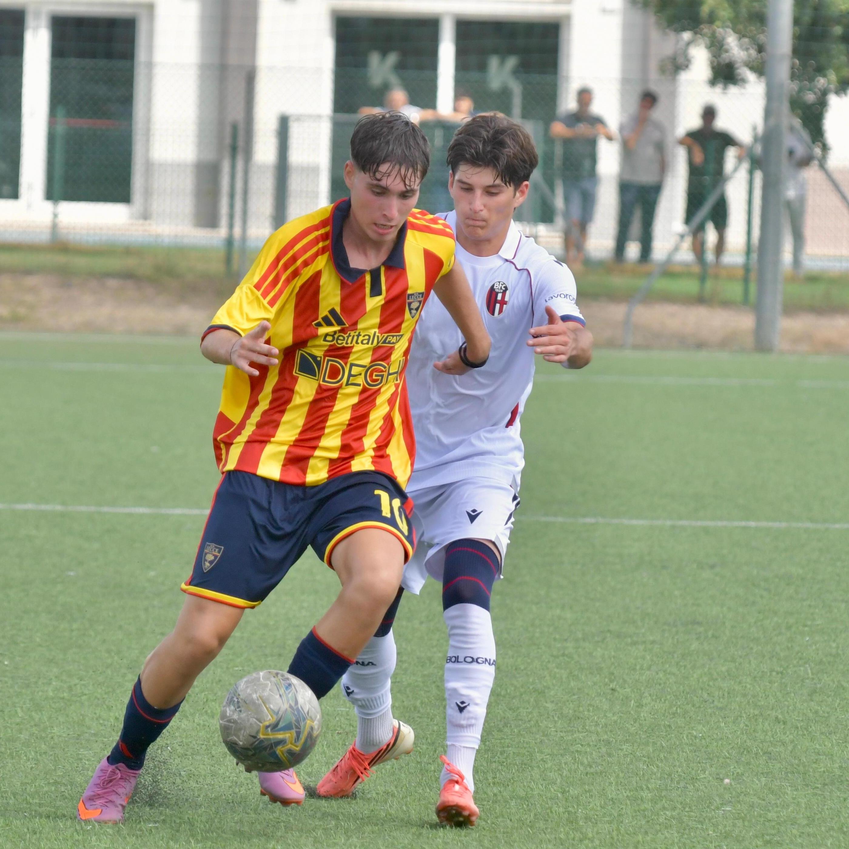 Under 18 Professionisti, successo all’esordio per il Bologna: 2-1 al Lecce a Cavallino