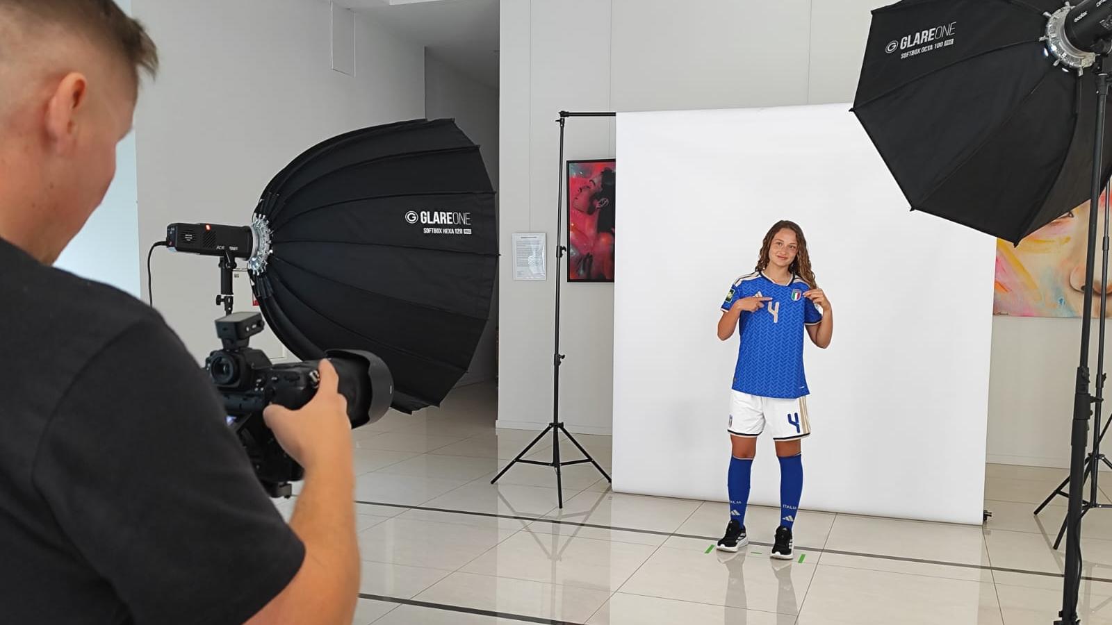 Media day in Lodz as the Azzurrine pose for photos