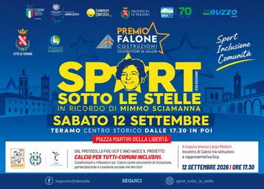 Sabato 12 'Sport sotto le stelle', con l'iniziativa 'Calcio per Tutti-Comuni inclusivi' promossa da FIGC-DCP e ANCI