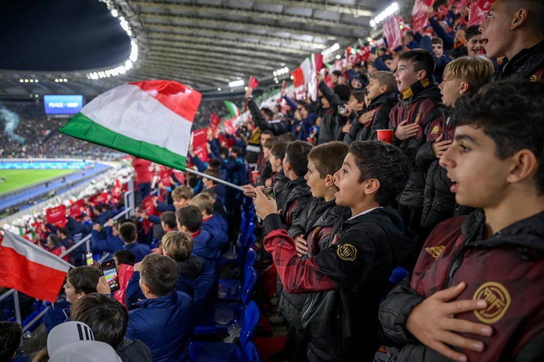Italia-Belgio: all’Olimpico anche 4.000 bambini delle scuole e delle società calcistiche del territorio