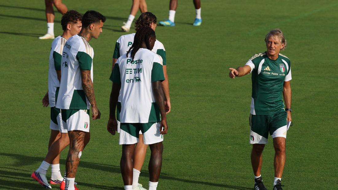 Nazionale A: prima seduta di allenamento per gli Azzurri a Coverciano