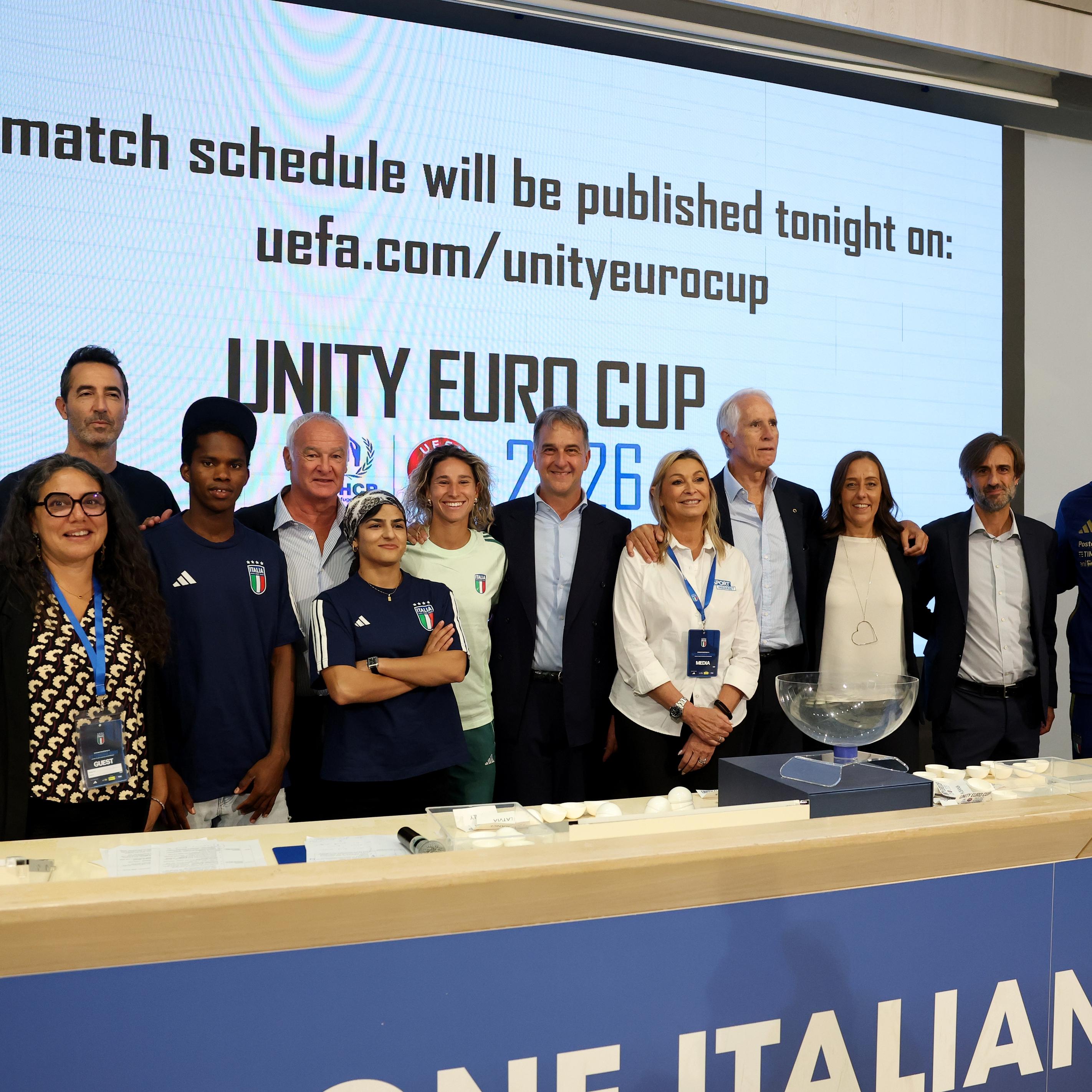 Effettuato a Coverciano il sorteggio della Unity EURO Cup 2026. Malagò: \"Splendido esempio di calcio inclusivo\"