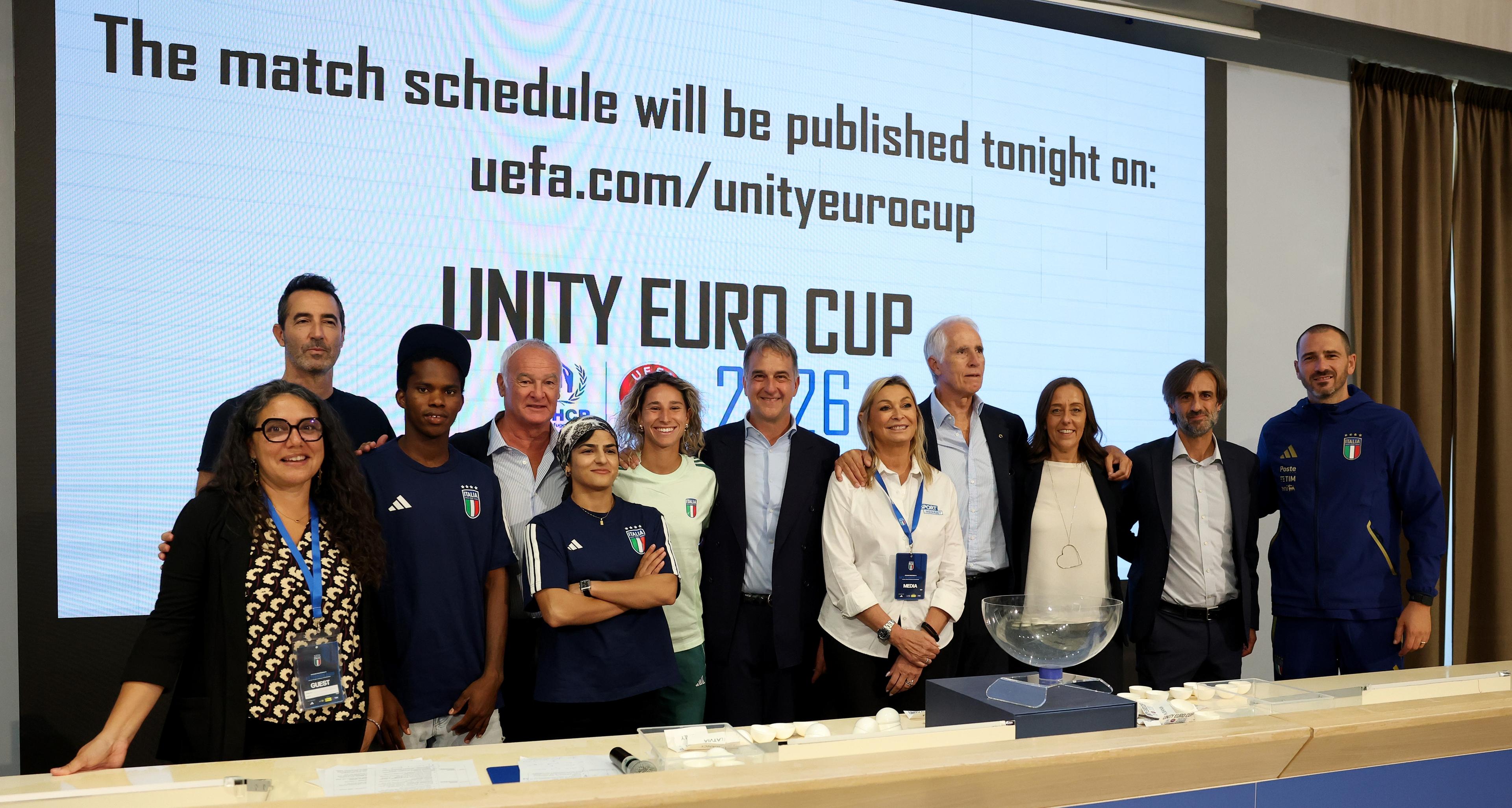 Effettuato a Coverciano il sorteggio della Unity EURO Cup 2026. Malagò: \"Splendido esempio di calcio inclusivo\"