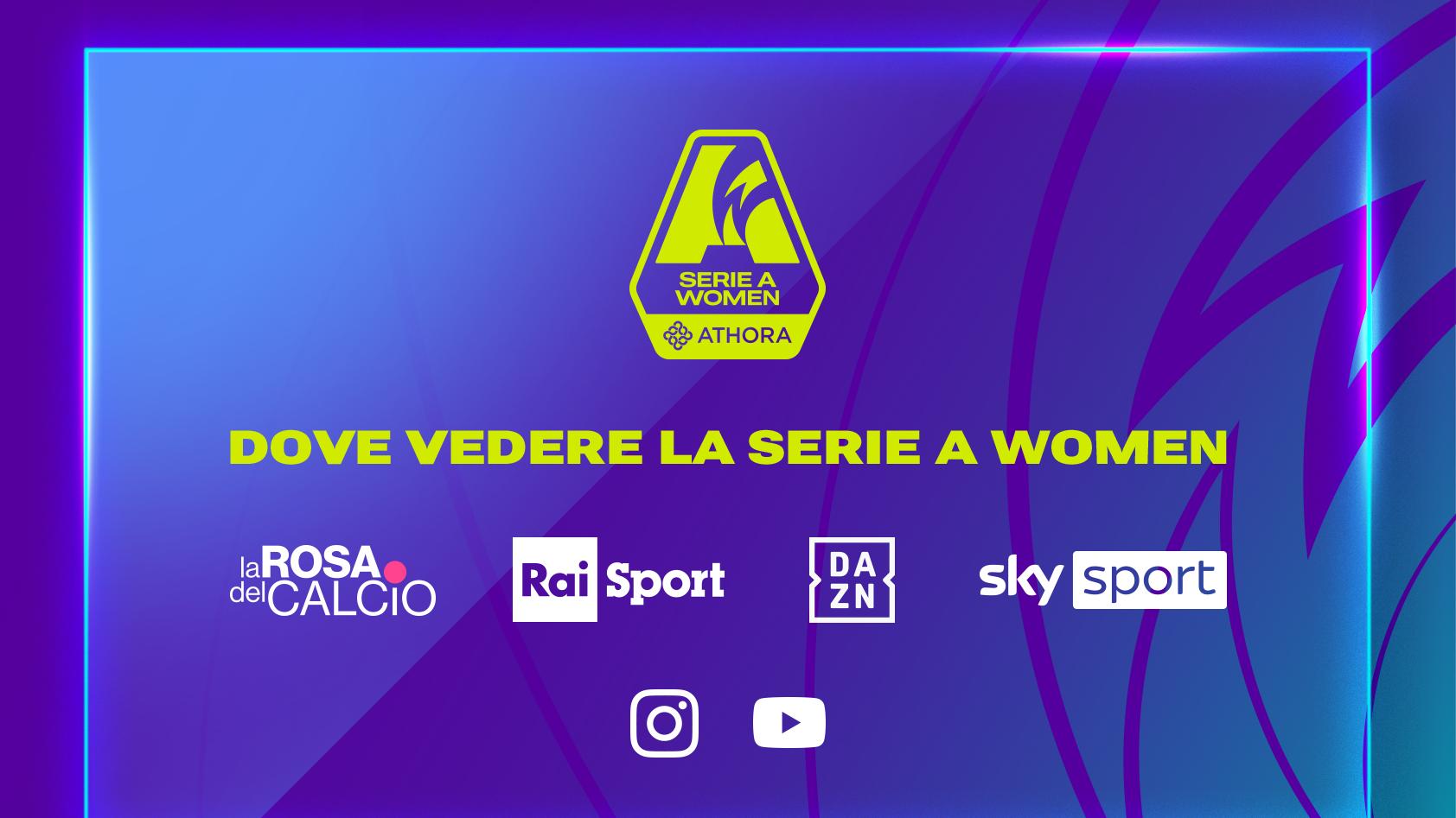 Dove vedere la Serie A Women Athora: tutte le partite su DAZN, una a weekend su RaiSport. E ogni martedì ecco ‘La Rosa del Calcio’