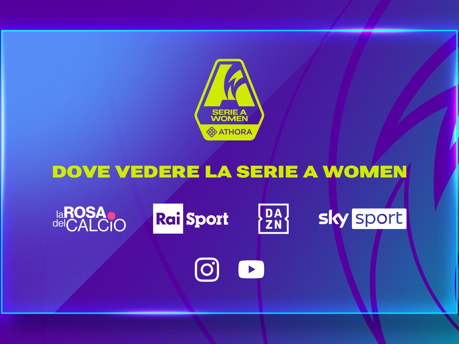 Dove vedere la Serie A Women Athora: tutte le partite su DAZN, una a weekend su RaiSport. E ogni martedì ecco ‘La Rosa del Calcio’
