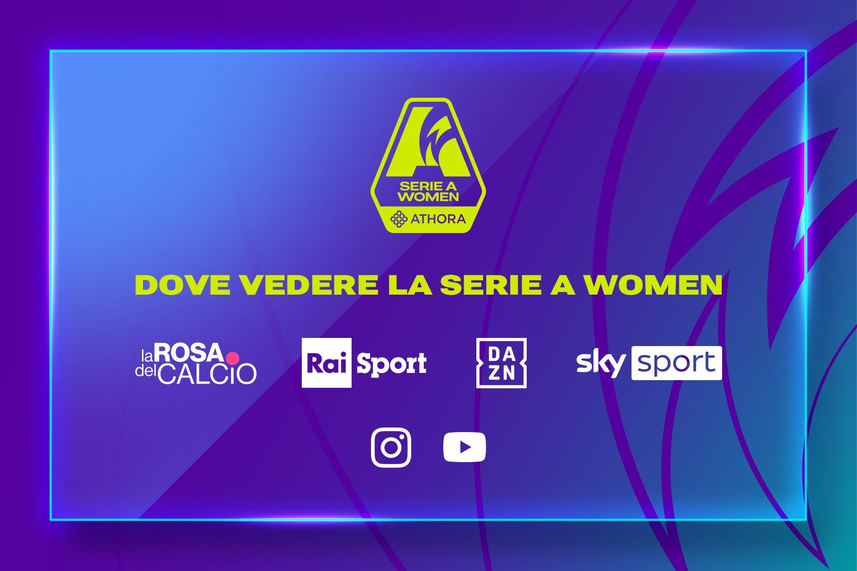 Dove vedere la Serie A Women Athora: tutte le partite su DAZN, una a weekend su RaiSport. E ogni martedì ecco ‘La Rosa del Calcio’