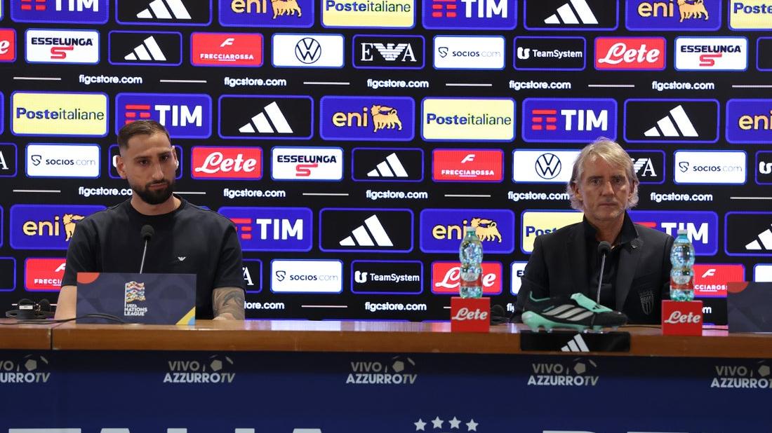 Nazionale A: la conferenza stampa di Roberto Mancini e Gianluigi Donnarumma
