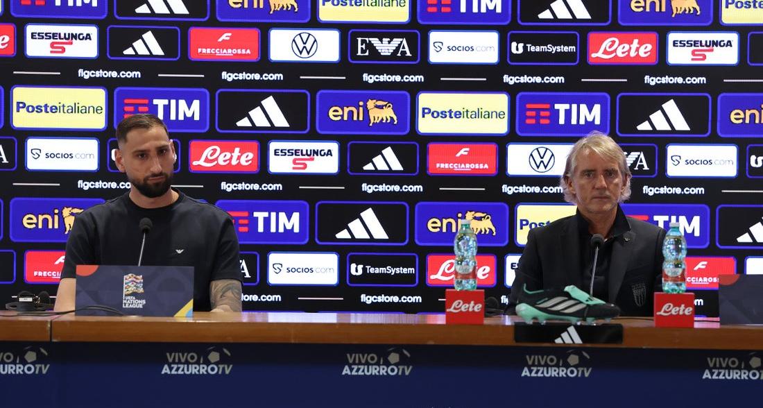 Nazionale A: la conferenza stampa di Roberto Mancini e Gianluigi Donnarumma