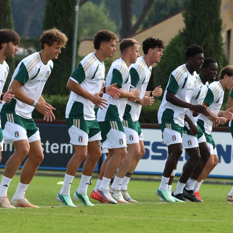 Nazionale A: la rifinitura degli Azzurri alla vigilia del match con la Francia