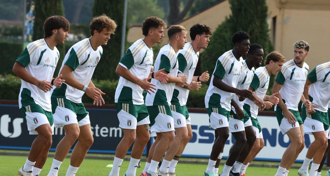 Nazionale A: la rifinitura degli Azzurri alla vigilia del match con la Francia
